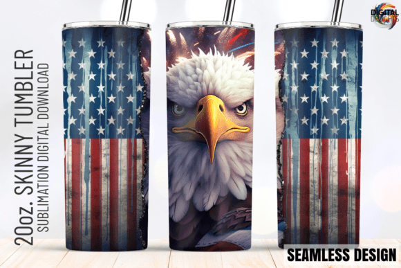 4th July Patriotic American Flag Eagle Graphics
