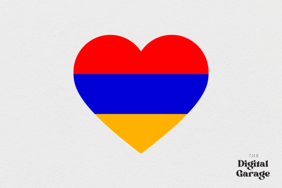 Armenia Heart Flag, SVG PNG