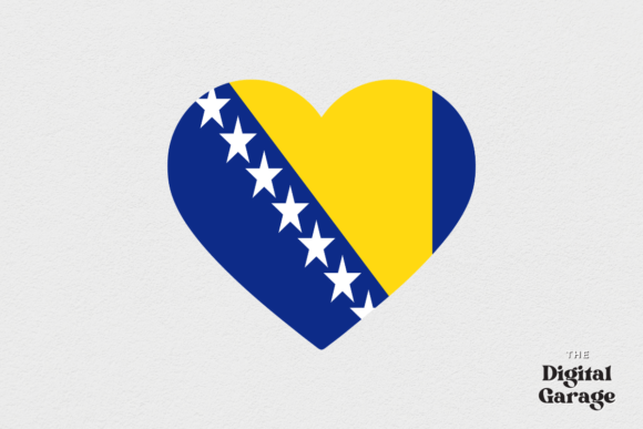Bosnia Flag, Bosnia Heart SVG PNG: Graphics and Crafts for Digital Publishing