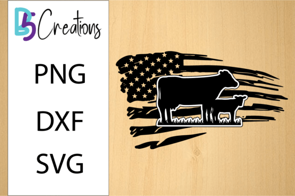 Cow Flag SVG American Flag: Graphics & Crafts