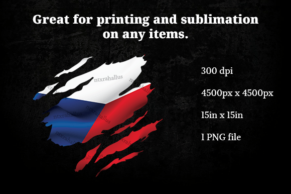 Czech Republic Ripped Flag PNG: Graphics and Crafts in Action