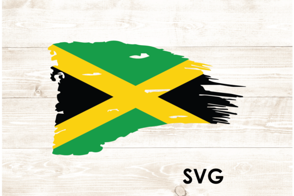 Distressed Jamaica Flag SVG for Crafts