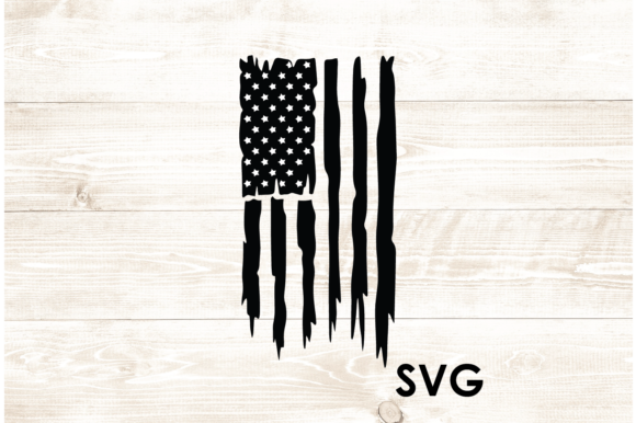 Distressed Vertical American Flag SVG