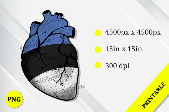 Estonia Heart Flag Graphics for Crafts