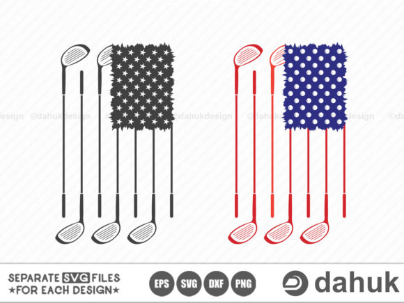 Golf Ball USA Flag SVG Graphics and Crafts