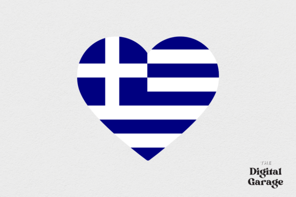 Greece Flag, Greece Heart SVG PNG