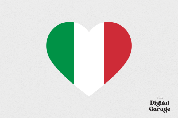 Italy Flag, Italy Heart SVG PNG – Graphics & Crafts
