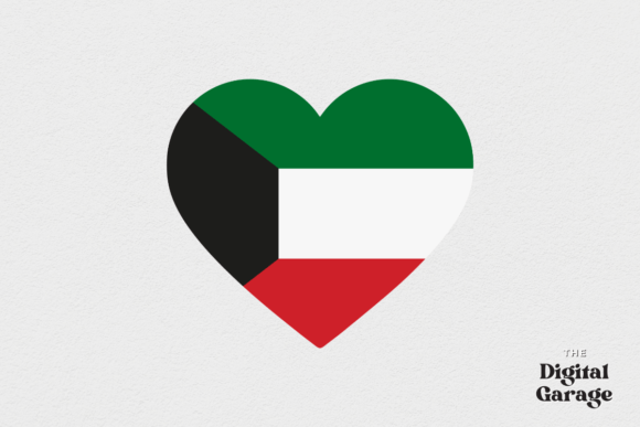 Kuwait Heart Flag SVG PNG Review