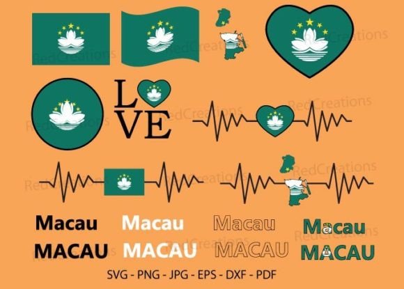 Macau Flag Svg Bundle: Graphics for Crafts