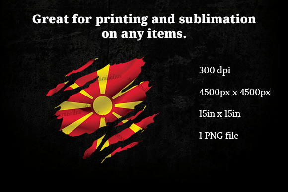 Macedonia Ripped Flag PNG: Graphics and Crafts