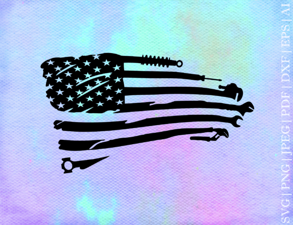 Mechanic US Flag SVG: Graphics for Crafts and Content