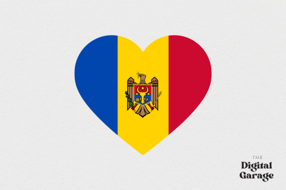 Moldova Flag, Moldova Heart SVG PNG