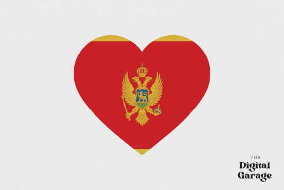 Montenegro Flag, Montenegro Heart SVG PN