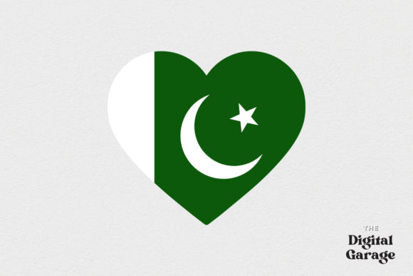 Pakistan Heart Flag, SVG PNG