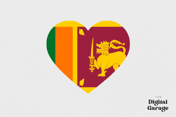 Sri Lanka Heart Flag, SVG PNG