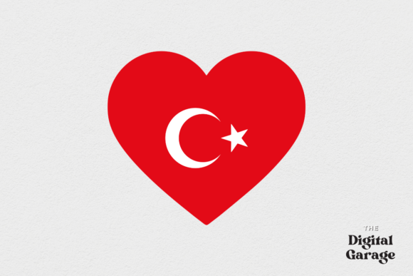 Turkey Flag, Turkey Heart SVG PNG: Graphics for Crafts