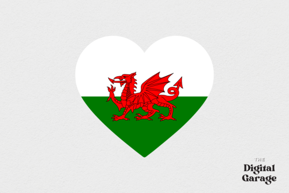 Wales Flag, Wales Heart SVG PNG: Graphics and Crafts for Branding
